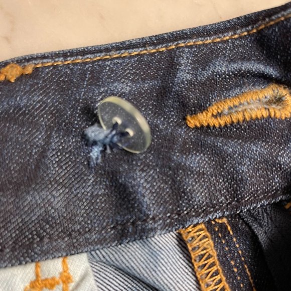 J Brand Wide Leg Flare Jeans, raw edge. Sz 28 - Picture 9 of 10